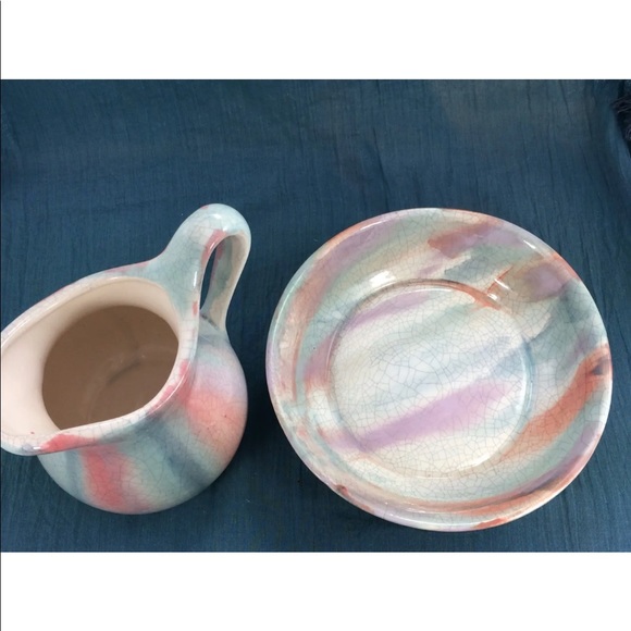 ⭐️Vintage Vohann Of California Original Design Cascade Sienna Pitcher & Bowl MCM - Picture 5 of 11